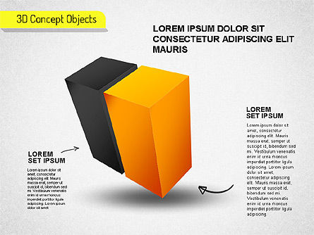 Cubo 3d mette in scena forme, Slide 3, 01524, Forme — PoweredTemplate.com