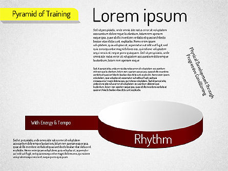 Pirámide del entrenamiento, Plantilla de PowerPoint, 01525, Diagramas de la etapa — PoweredTemplate.com