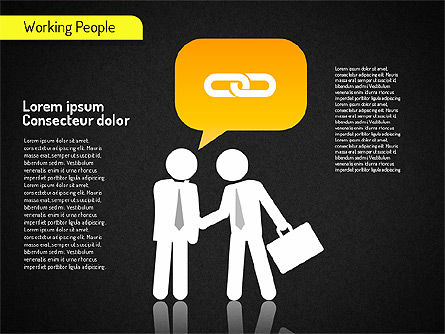 Working People Shapes, Slide 13, 01526, Shapes — PoweredTemplate.com
