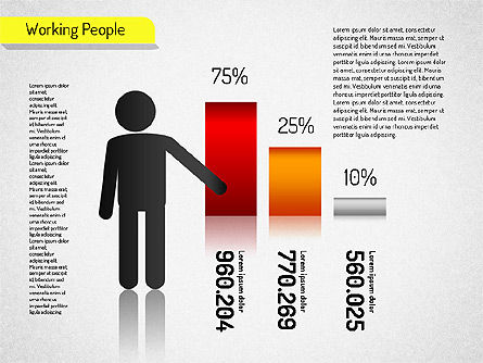 Formas de personas que trabajan, Diapositiva 3, 01526, Formas — PoweredTemplate.com
