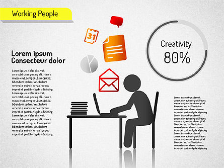 Working People Shapes, Slide 4, 01526, Shapes — PoweredTemplate.com