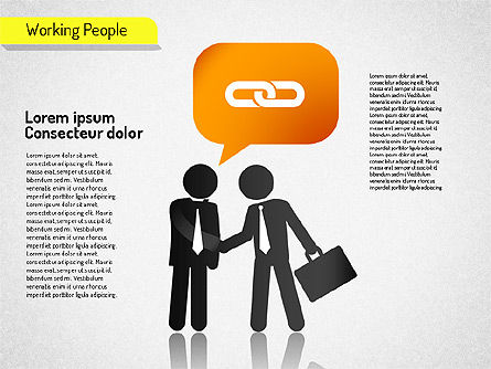 Working People Shapes, Slide 5, 01526, Shapes — PoweredTemplate.com