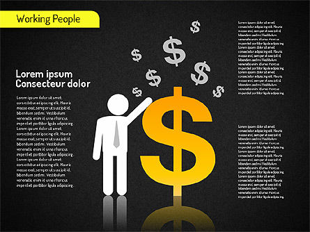Working People Shapes, Slide 9, 01526, Shapes — PoweredTemplate.com