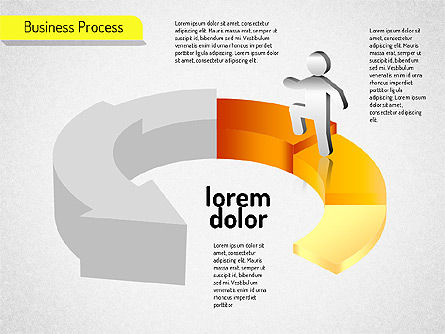 Geschäftsprozess Pfeile, Folie 10, 01527, Prozessdiagramme — PoweredTemplate.com