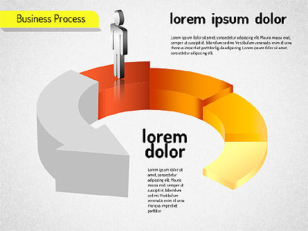 Panah Proses Bisnis, Slide 11, 01527, Diagram Proses — PoweredTemplate.com
