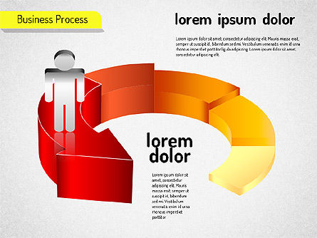 ビジネスプロセスの矢印, スライド 12, 01527, プロセス図 — PoweredTemplate.com