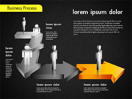 ビジネスプロセスの矢印, スライド 14, 01527, プロセス図 — PoweredTemplate.com