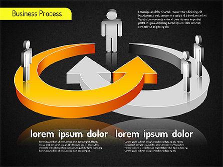 Geschäftsprozess Pfeile, Folie 15, 01527, Prozessdiagramme — PoweredTemplate.com