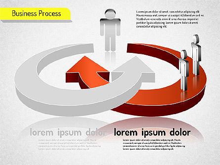 ビジネスプロセスの矢印, スライド 7, 01527, プロセス図 — PoweredTemplate.com