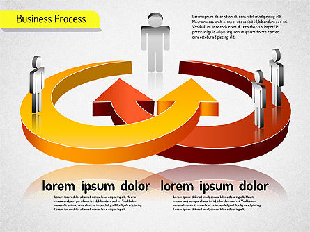 ビジネスプロセスの矢印, スライド 8, 01527, プロセス図 — PoweredTemplate.com