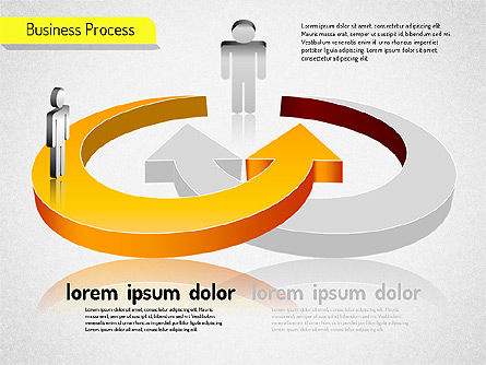 Panah Proses Bisnis, Slide 9, 01527, Diagram Proses — PoweredTemplate.com