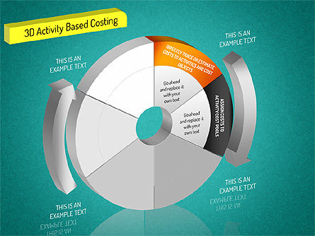 Diagramme de donut de calcul basé sur l'activité 3D, Diapositive 11, 01528, Schémas de procédés — PoweredTemplate.com