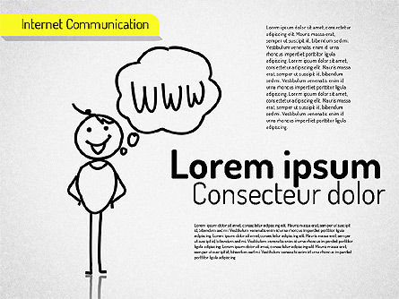 Formas de comunicación en Internet, Plantilla de PowerPoint, 01529, Formas — PoweredTemplate.com