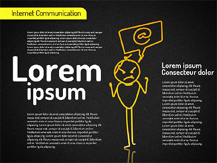 Internet-Kommunikation Formen, Folie 11, 01529, Schablonen — PoweredTemplate.com