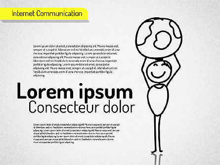 Internet-Kommunikation Formen, Folie 7, 01529, Schablonen — PoweredTemplate.com