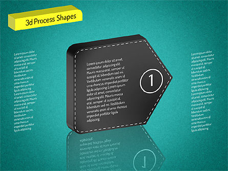 3Dチェーンプロセスの矢印の図, スライド 16, 01530, プロセス図 — PoweredTemplate.com