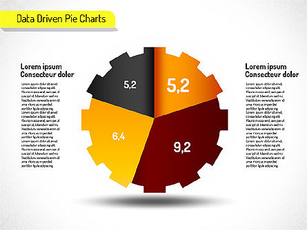  Gráficos de pizza criativos (dados movidos), Deslizar 6, 01533, Gráficos circulares — PoweredTemplate.com