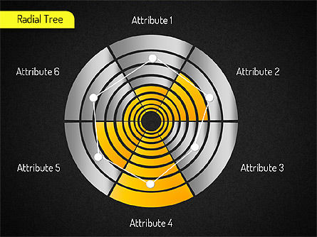 Set diagramma radiale, Slide 12, 01534, Grafici a Torta — PoweredTemplate.com