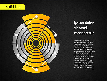 Set diagramma radiale, Slide 13, 01534, Grafici a Torta — PoweredTemplate.com