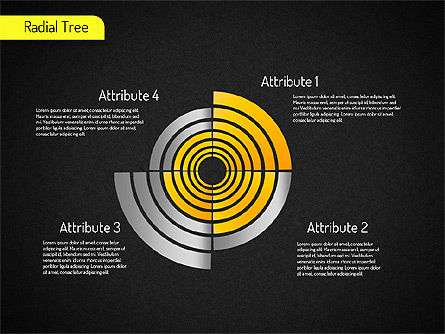 Set diagramma radiale, Slide 14, 01534, Grafici a Torta — PoweredTemplate.com