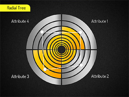 Set diagramma radiale, Slide 15, 01534, Grafici a Torta — PoweredTemplate.com