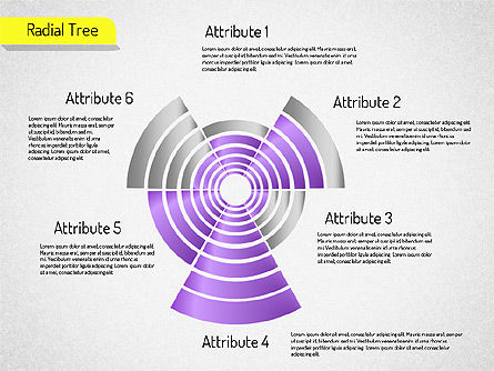 Set diagramma radiale, Slide 3, 01534, Grafici a Torta — PoweredTemplate.com