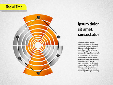 Set diagramma radiale, Slide 5, 01534, Grafici a Torta — PoweredTemplate.com