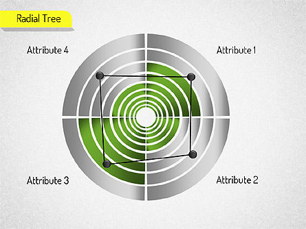 Set diagramma radiale, Slide 7, 01534, Grafici a Torta — PoweredTemplate.com