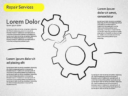 Reparatie diensten vormen, Gratis PowerPoint-sjabloon, 01537, Figuren — PoweredTemplate.com