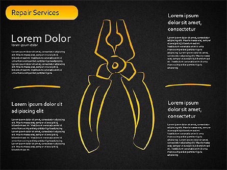 Formas de servicios de reparación, Diapositiva 11, 01537, Formas — PoweredTemplate.com
