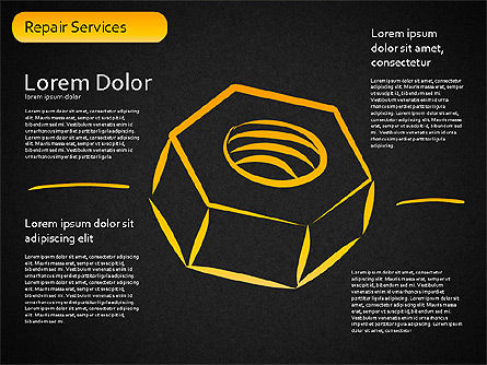 サービスの形状を修復する, スライド 13, 01537, 図形 — PoweredTemplate.com
