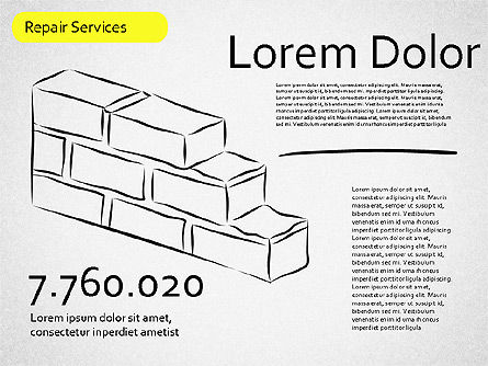 サービスの形状を修復する, スライド 6, 01537, 図形 — PoweredTemplate.com