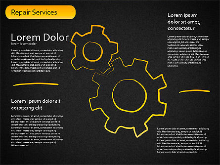 サービスの形状を修復する, スライド 9, 01537, 図形 — PoweredTemplate.com