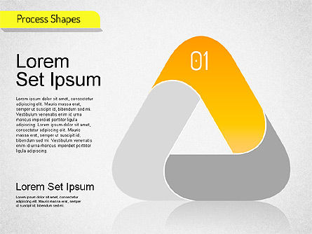 Formes de scène à bande Mobius, Modele PowerPoint, 01538, Schémas d'étapes — PoweredTemplate.com