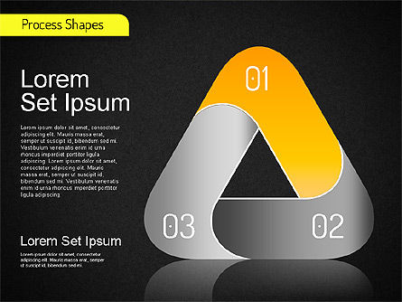 뫼비우스 스트라이프 스테이지 모양, 슬라이드 14, 01538, 단계 도표 — PoweredTemplate.com