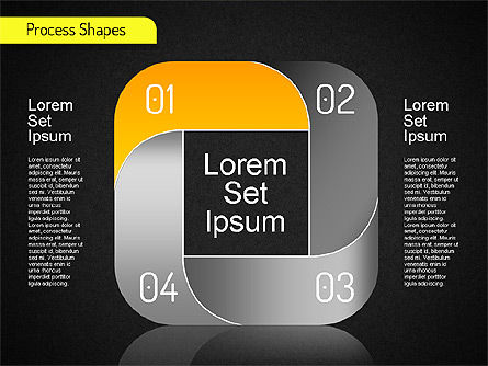 뫼비우스 스트라이프 스테이지 모양, 슬라이드 15, 01538, 단계 도표 — PoweredTemplate.com
