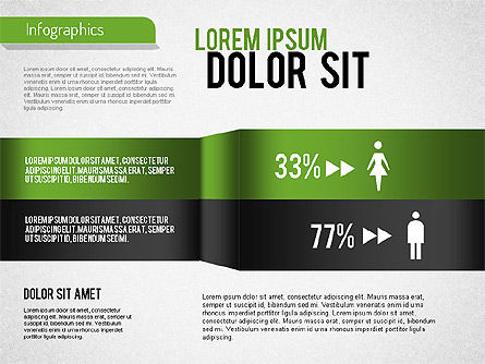 Gender infographic, Dia 3, 01543, Businessmodellen — PoweredTemplate.com