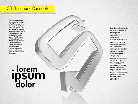 3D Directions Shapes, Slide 3, 01544, Shapes — PoweredTemplate.com