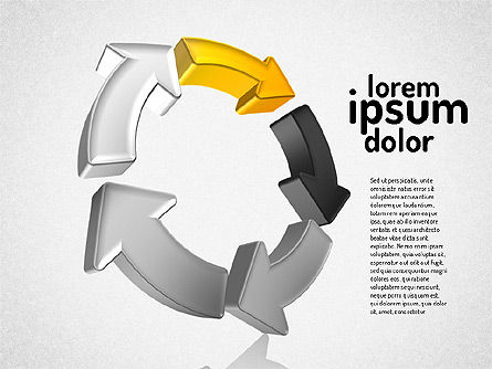 Formas de direcciones 3D, Diapositiva 4, 01544, Formas — PoweredTemplate.com