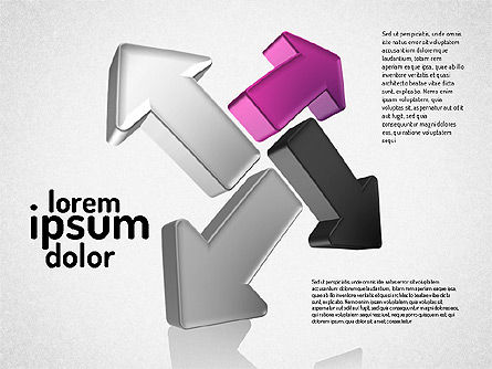 Formas de direcciones 3D, Diapositiva 6, 01544, Formas — PoweredTemplate.com