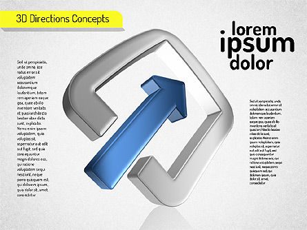 3D Directions Shapes, Slide 7, 01544, Shapes — PoweredTemplate.com