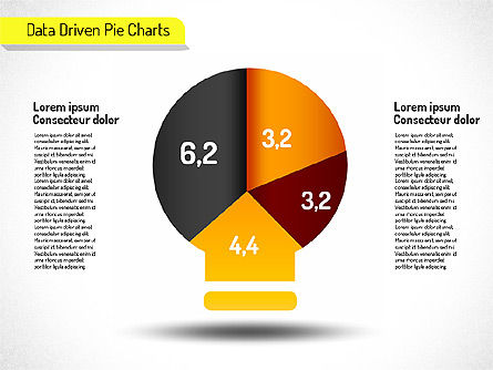 Os diagramas de pizza cronológicos (orientados por dados), Deslizar 2, 01551, Gráficos circulares — PoweredTemplate.com