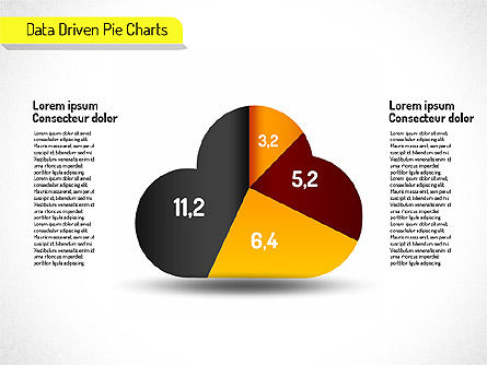 Diagramas de empanadas creativas (impulsados ​​por datos), Diapositiva 4, 01551, Gráficos circulares — PoweredTemplate.com