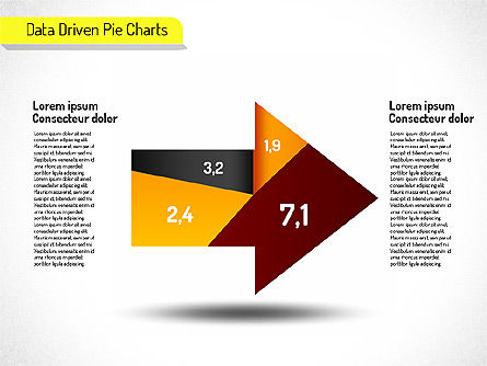 Os diagramas de pizza cronológicos (orientados por dados), Deslizar 8, 01551, Gráficos circulares — PoweredTemplate.com