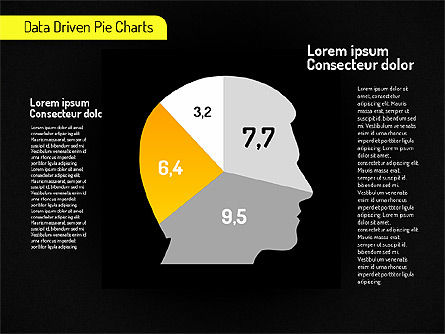 Diagrammes de tarte créatifs (pilotés par données), Diapositive 9, 01551, Diagrammes circulaires — PoweredTemplate.com