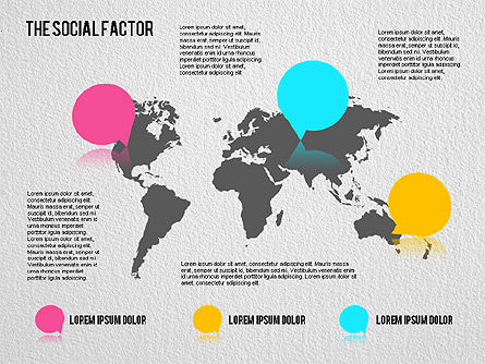 O fator social infográfico, Deslizar 10, 01554, Modelos de Negócio — PoweredTemplate.com
