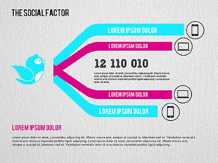 사회적 요인 인포 그래픽, 슬라이드 15, 01554, 비즈니스 모델 — PoweredTemplate.com
