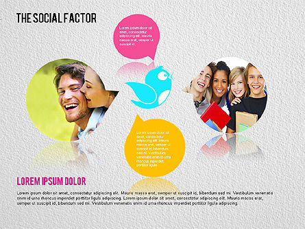 사회적 요인 인포 그래픽, 슬라이드 16, 01554, 비즈니스 모델 — PoweredTemplate.com