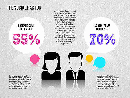 O fator social infográfico, Deslizar 8, 01554, Modelos de Negócio — PoweredTemplate.com