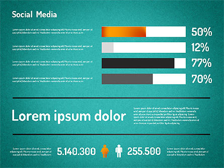 Infografía de medios sociales, Diapositiva 15, 01555, Plantillas de presentación — PoweredTemplate.com